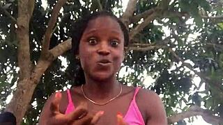 Crazybitch loves to unbox packaged infront of strangers in sexy outfit