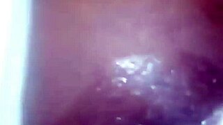 What happens in the latina's hairy pussy during assfucking?