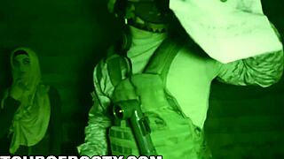 military troops round up big asses for group orgy creampie