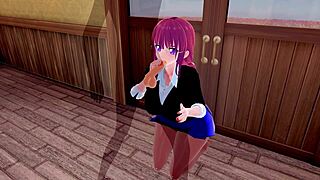 3D Hentai Babe with Big Ass and Tits Rocks Glasses