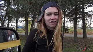 Blonde Polish Teen Gets Drilled Hard in Public Van