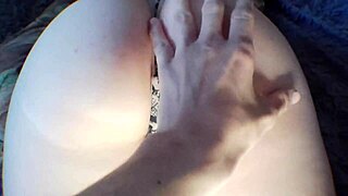 I PUSHED ASIDE MY STEPSISTER'S PANTIES AND LICKED HER SHAVED PUSSY.