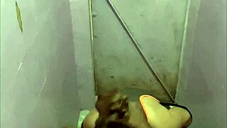 spying on cheating wife in bathroom at work. skinny slut caught with stranger!