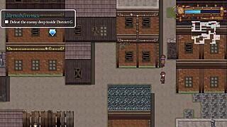 Detective girl battles giant robot