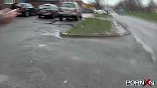 yo, british babe pissing in public is wild