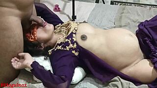 Indian Hot Pregnant Stepsister Gives Blowjob to Stepbrother in Hindi