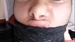 Hey, with stockings over my face, I look like a total pig!