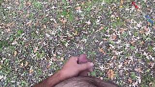 Dirty Talking Outdoors Before Cumming Hard Naked Under the Open Sky