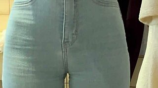 I slipped on my jeans to wet them with piss