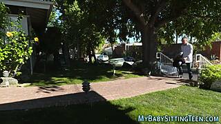 Babysitter Gets Massive Cumshot After Wild Handjob Session!