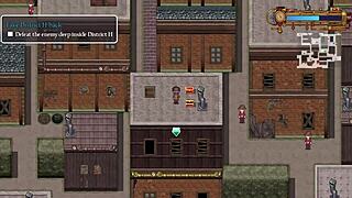Detective girl battles giant robot