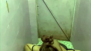 spying on cheating wife in bathroom at work. skinny slut caught with stranger!