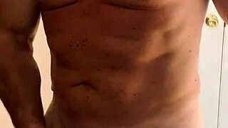 i got so horny in the bathroom while pissing, stroking my huge cock until i cumshot