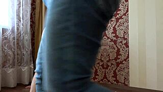 Look At This Amateur's Hairy Pussy And Booty In White Panties!