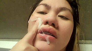 couple's first cumshot with asian chubby babe riding doggystyle, wild stuff! 😜