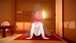 i moan as Miss Makima penetrates me