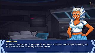 Star wars orange trainer gives blowjob to master in cosplay slut role