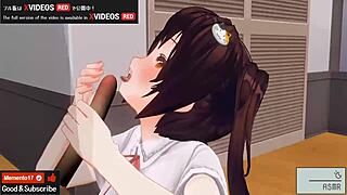 japanese hentai anime featuring handjob and blowjob asmr, earphones recommended