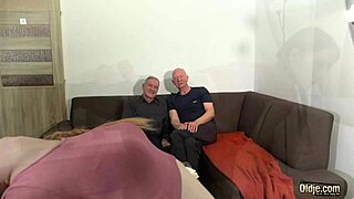 Wow! Petite 19yo double penetrated by old cocks