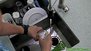 horny stepsister craves stepbro's big prick every day. she spreads wide for more.