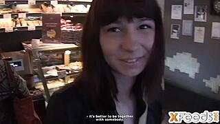 Russian teen 18+ drilled by fake agent with pussy creampie