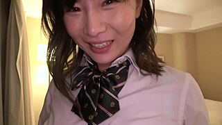 dude, pov with cute japanese teen shaking huge tits bare