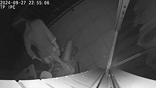 Cheating wife and best friend have sex in a hotel balcony