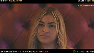 Blonde, latina, and brunette kneel in foursome fingering each other