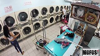 Mofos com features Annika Eve in a pervs on patrol scenario with natural tits.