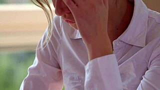 rebecca volpetti checks out the plumber's big stiff pipe