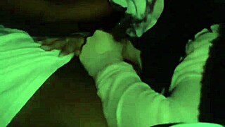 Masked Snowbunny Deepthroats Big Black Cock