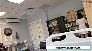 Nurse In Sexy Underwear Helps With Wet Pussy And Sex On The Table