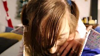 Stepfather gives his stepdaughter the best Christmas present that she has ever received and she is happy.