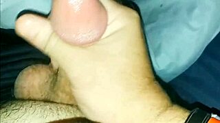 Caught Cory Bernstein edging huge dick into sex toy, then massive cumshot!