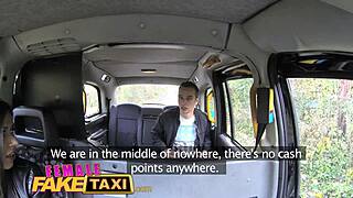Female Fake Taxi Guy Gets Lucky With Hot Brunette