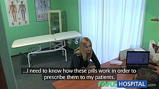 Wanna trade favors with this sexy blonde patient?