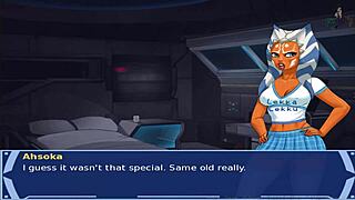 Star wars orange trainer gives blowjob to master in cosplay slut role