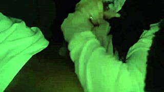 Masked Snowbunny Deepthroats Big Black Cock