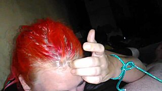 redhead gives amazing blowjob in reality