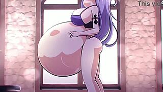 anime girl says, 'watch me swallow you whole'