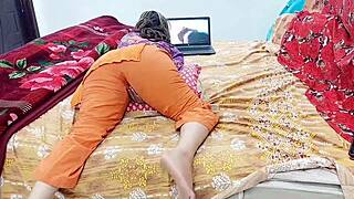 indian college girl hits multiple peaks watching steamy porn on her laptop