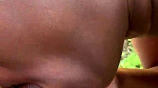 ghetto bitch fucks and sucks outdoors