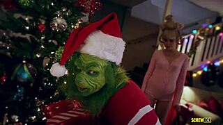 Screwbox brings The Grinch XXX parody with blonde milfs in a wild four-some group bang