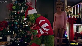 Screwbox brings The Grinch XXX parody with blonde milfs in a wild four-some group bang