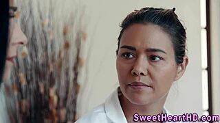 Busty Lesbian Milf Enjoys Strapon Ride in High Definition Scene