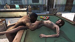 Young brunette gets it from all sides in a group session