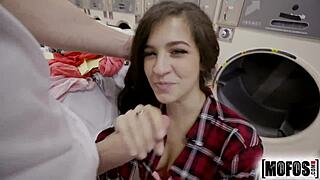 Mofos com features Annika Eve in a pervs on patrol scenario with natural tits.