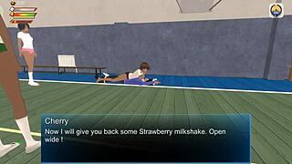 Fresh cherry slave in femdom university humiliation