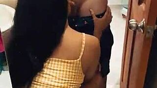 Arab seller fucks wife in clothes store