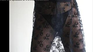 Sexy brunette shines in sheer pantyhose